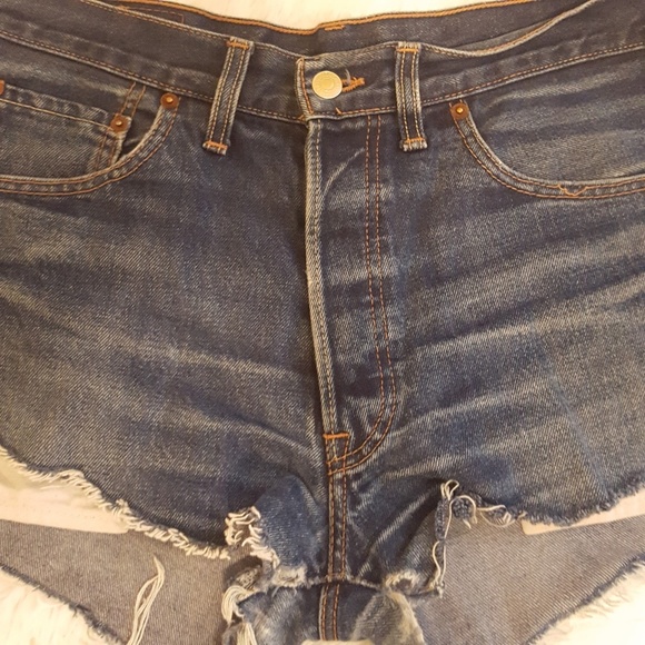 Levi Denim Button Fly Shorts - Picture 2 of 5